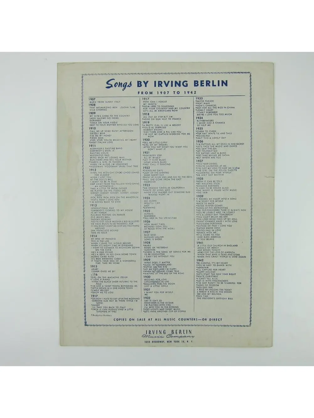 Sheet Music Always Christmas Holiday Deanna Durbin Irving Berlin Vintage 1925